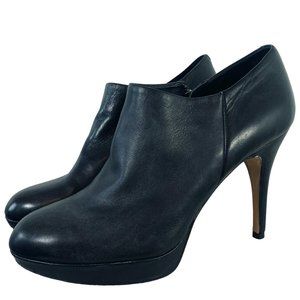 Vince Camuto Black Leather Stiletto Booties - Size 8.5